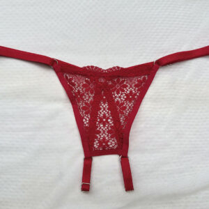 Conjunto arnés, tanga rutera de puntilla y ligas - Image 6