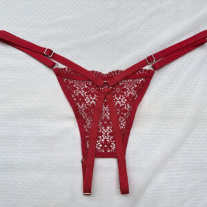 Conjunto arnés, tanga rutera de puntilla y ligas - Image 7